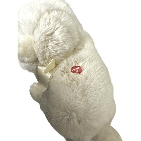 Russ Berrie Snoozer Sleepy White Polar Bear Stuffed Plush Snore Sounds - Picture 6 of 9